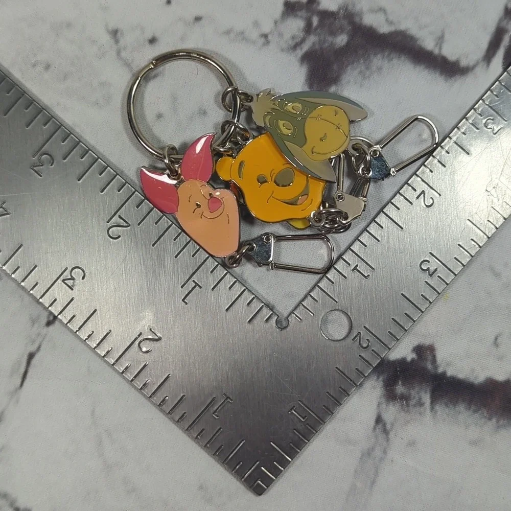 Disney Keychain Charms Eeyore Piglet Tigger Pooh Zipper Pulls‎ Charms